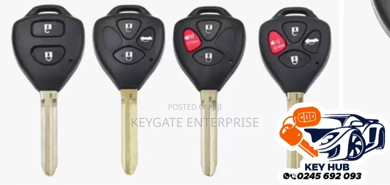 Toyota Corolla, Camry, Rav4 and Vitz Remote Keys and Programming