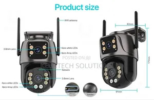  Smart Wifi Double Lens Security Camera, CCTV