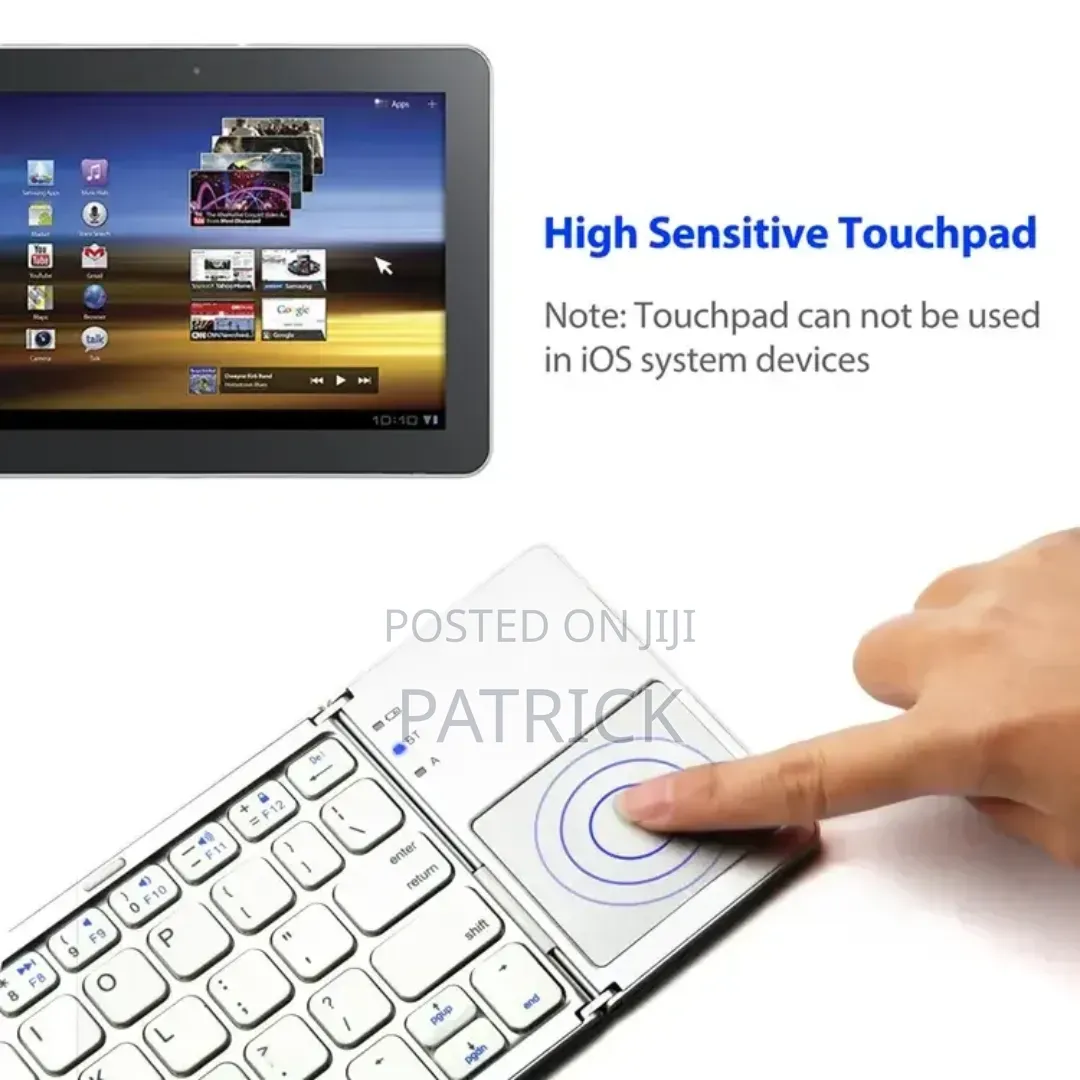 Foldable Bluetooth Keyboard With Touchpard