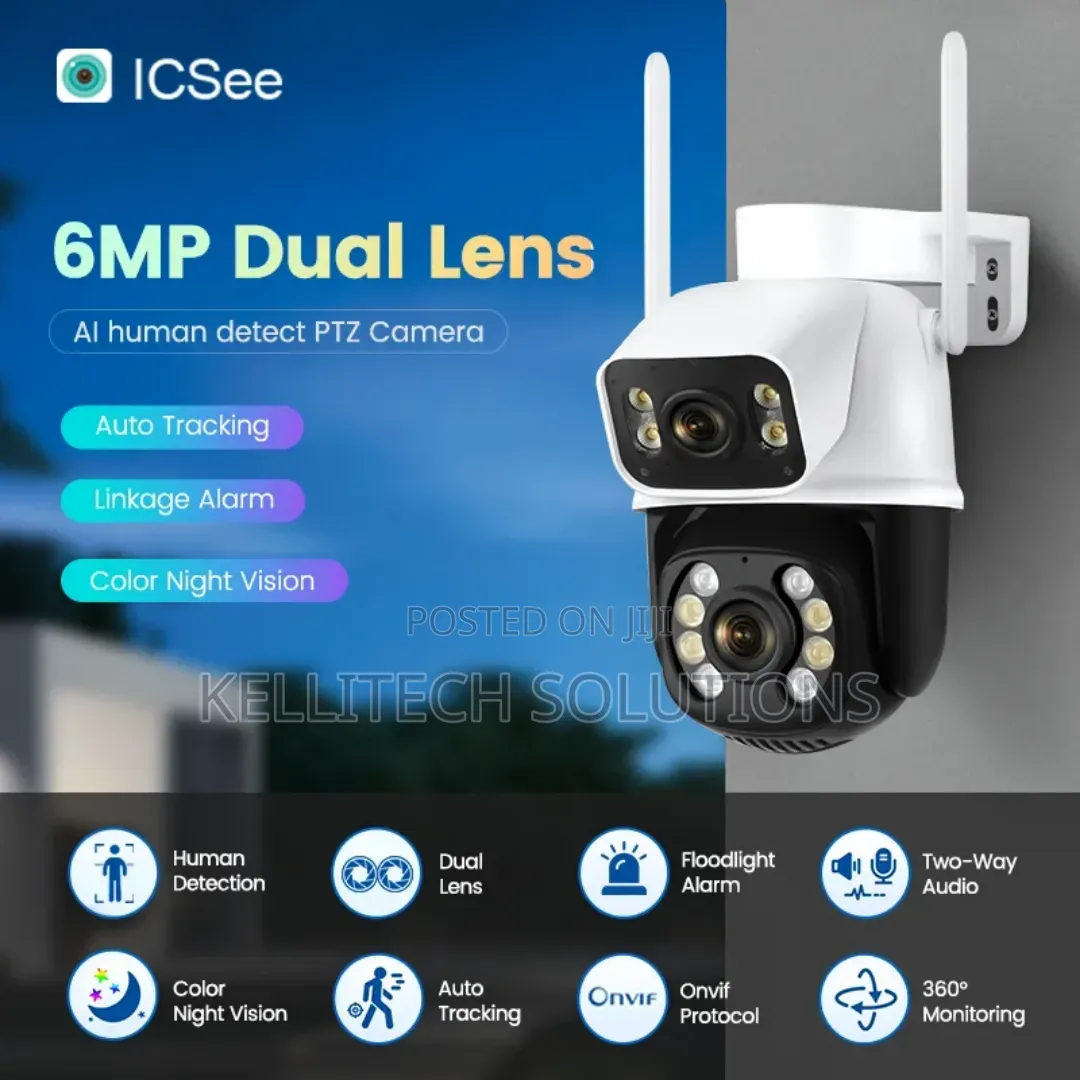 6mp View Smart Wifi Dual Lens CCTV Security Camera