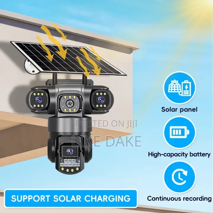 Solar 4g 4 Lens CCTV Cameras for Homes, Offices, Shops, Project Site