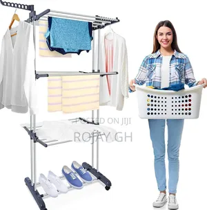 3-Tier Foldable Laundary Drying Rack - Black