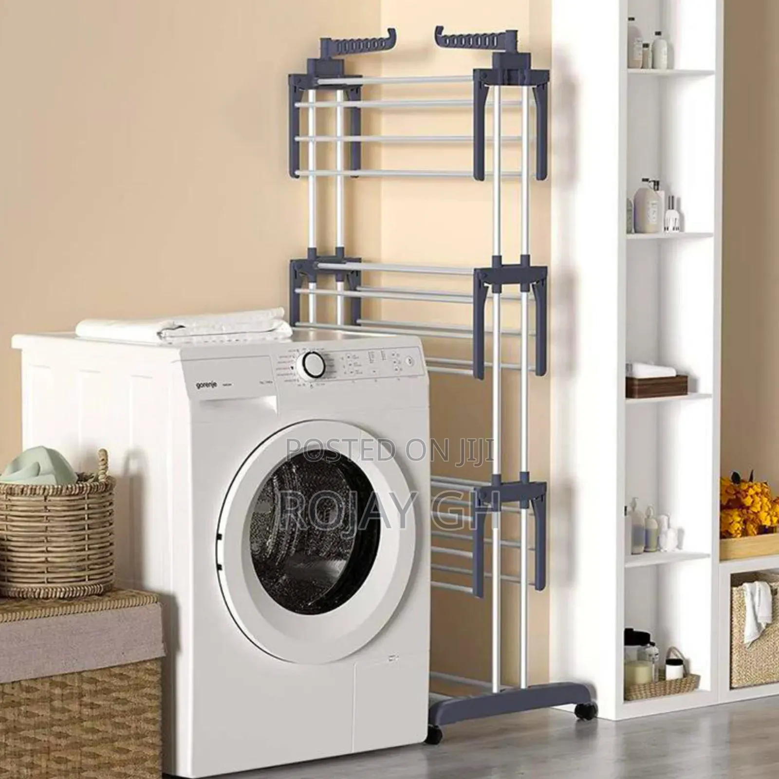 3-Tier Foldable Laundary Drying Rack - Black