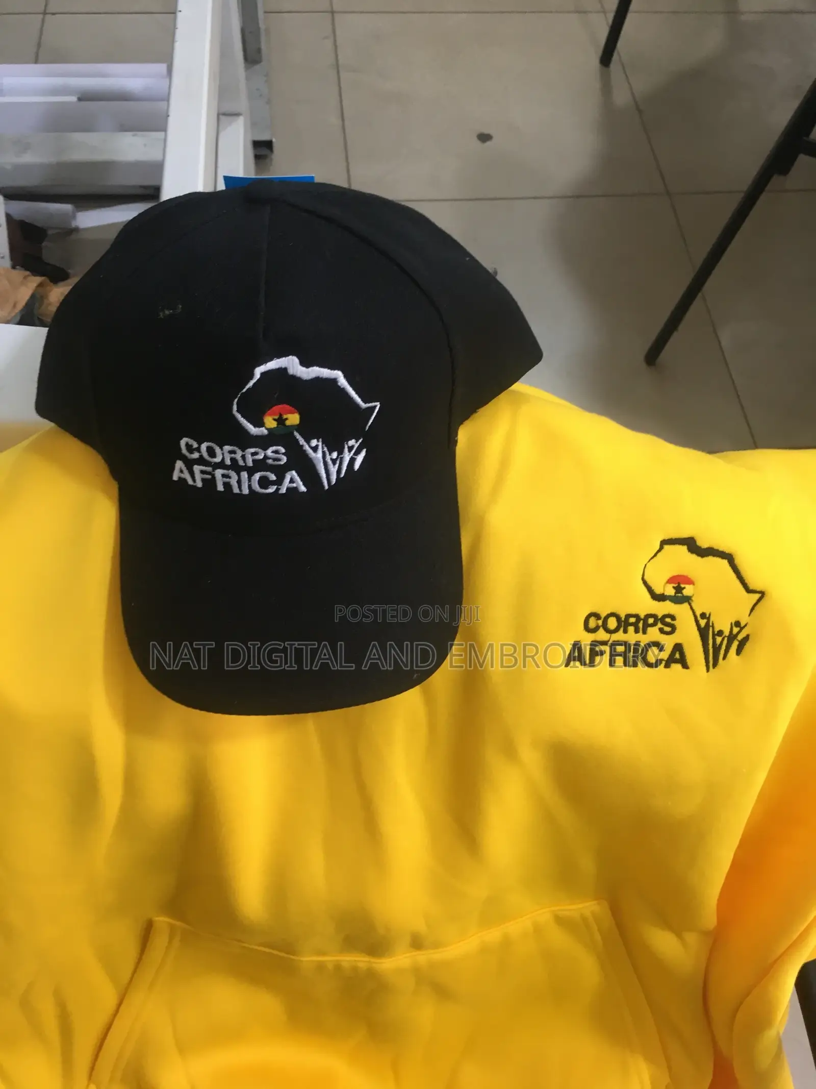 Embroidery on Hoodie and Cap