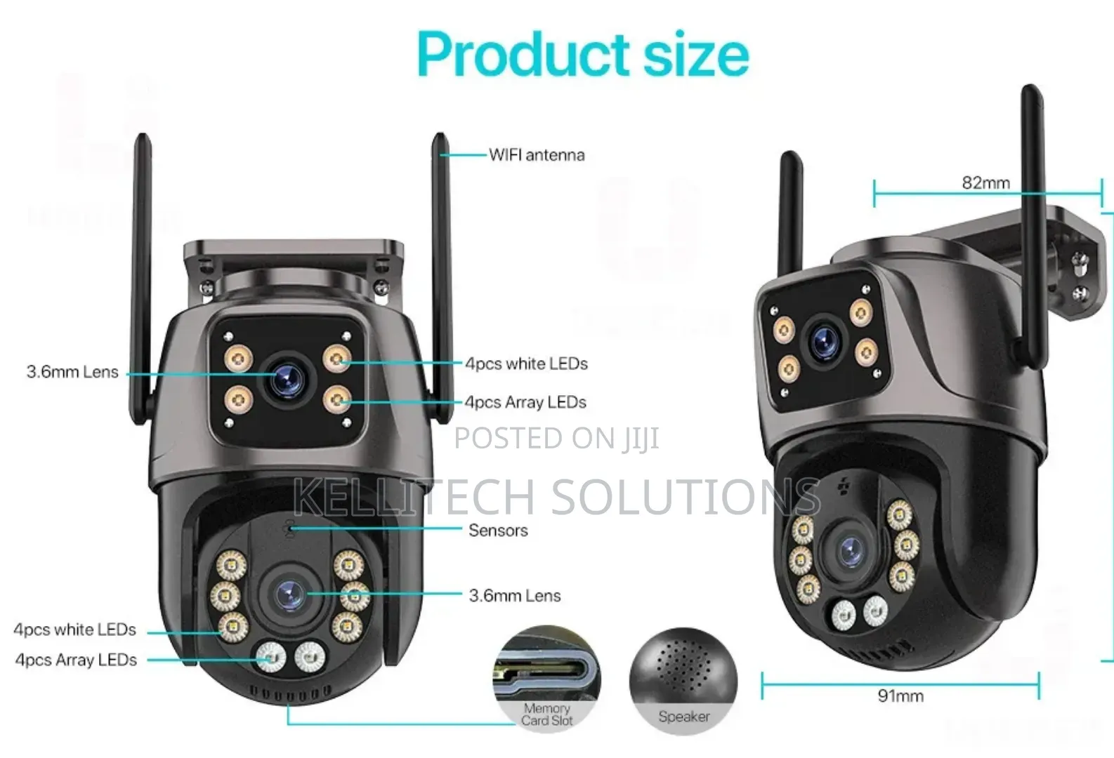 Full Hd CCTV Smart Wifi Double Lens Security Camera Promo