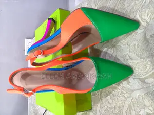 Floral Color Block Slingback Stiletto Heel