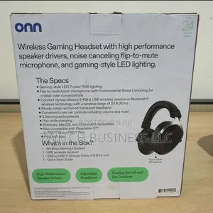 Onn Wireless Gaming Headset Boom+Rgb