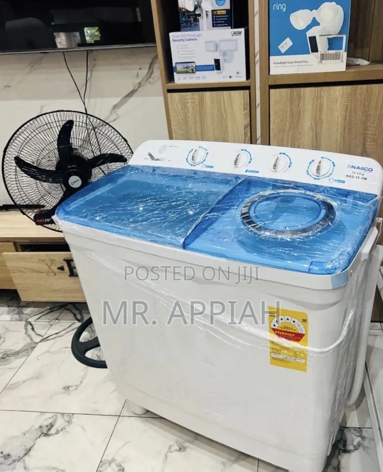 Efficient Nasco 15kg Semi-Automatic Washing Machine(White) 
