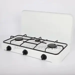 Portable 3-Burner Gas Stove With Lid