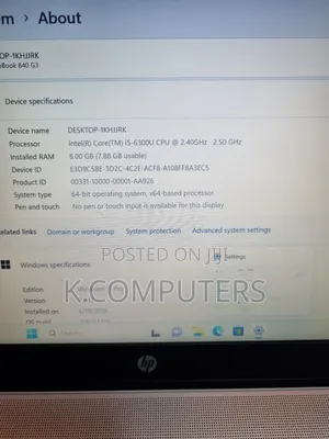 Laptop HP EliteBook 840 G3 8GB Intel Core i5 SSD 256GB