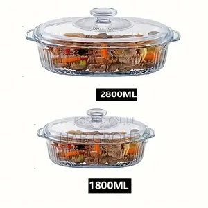 2pcs Glass Casserole Bowls