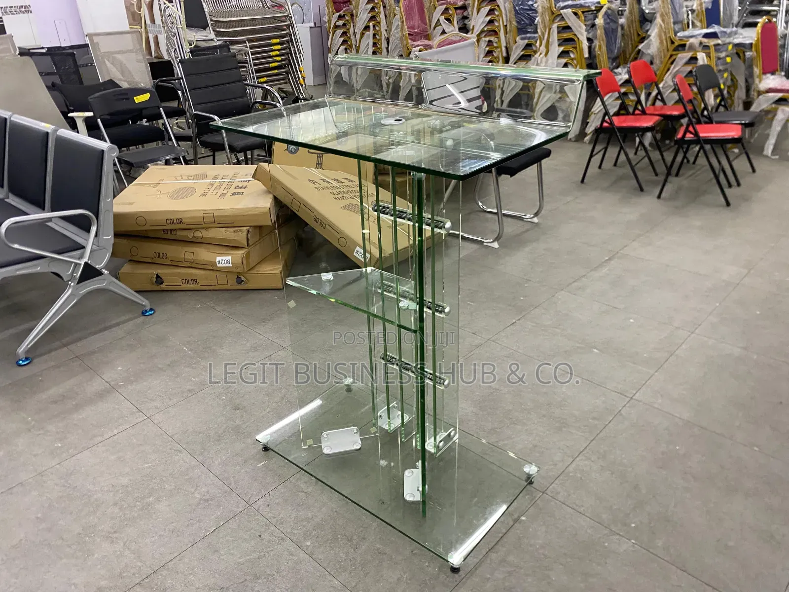 Transparent Tempered Glass Pulpit