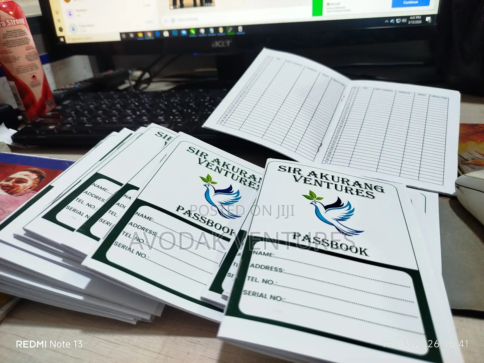 Dues, Tithe and Membership Card