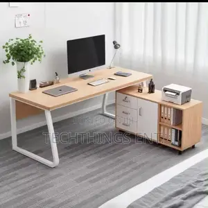 Office/ Home Desk With Cabinet Drawer and Shelf