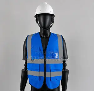 Heavy Duty Heavy Quality Reflective Safety Vest Pockets Zipper