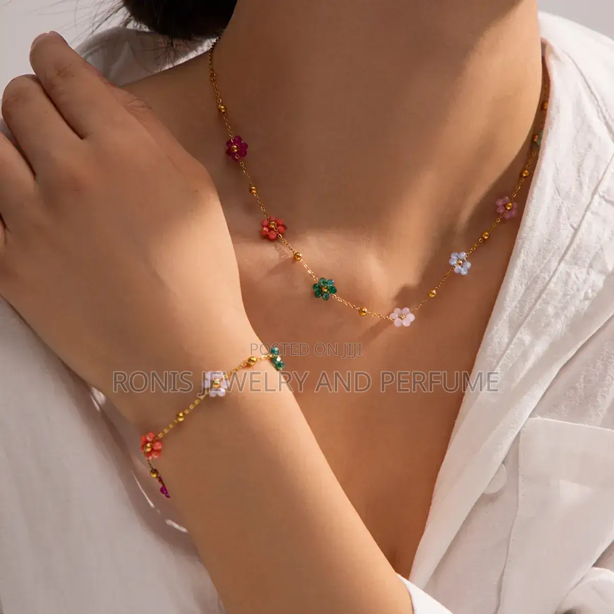 Multi Color Petal Necklace