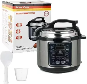 Silver Crest 6l Electric Rice Cooker - Gray/Black