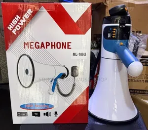 High Power Megaphone (Model Ml-109u) With a 100-Watt Megaphone