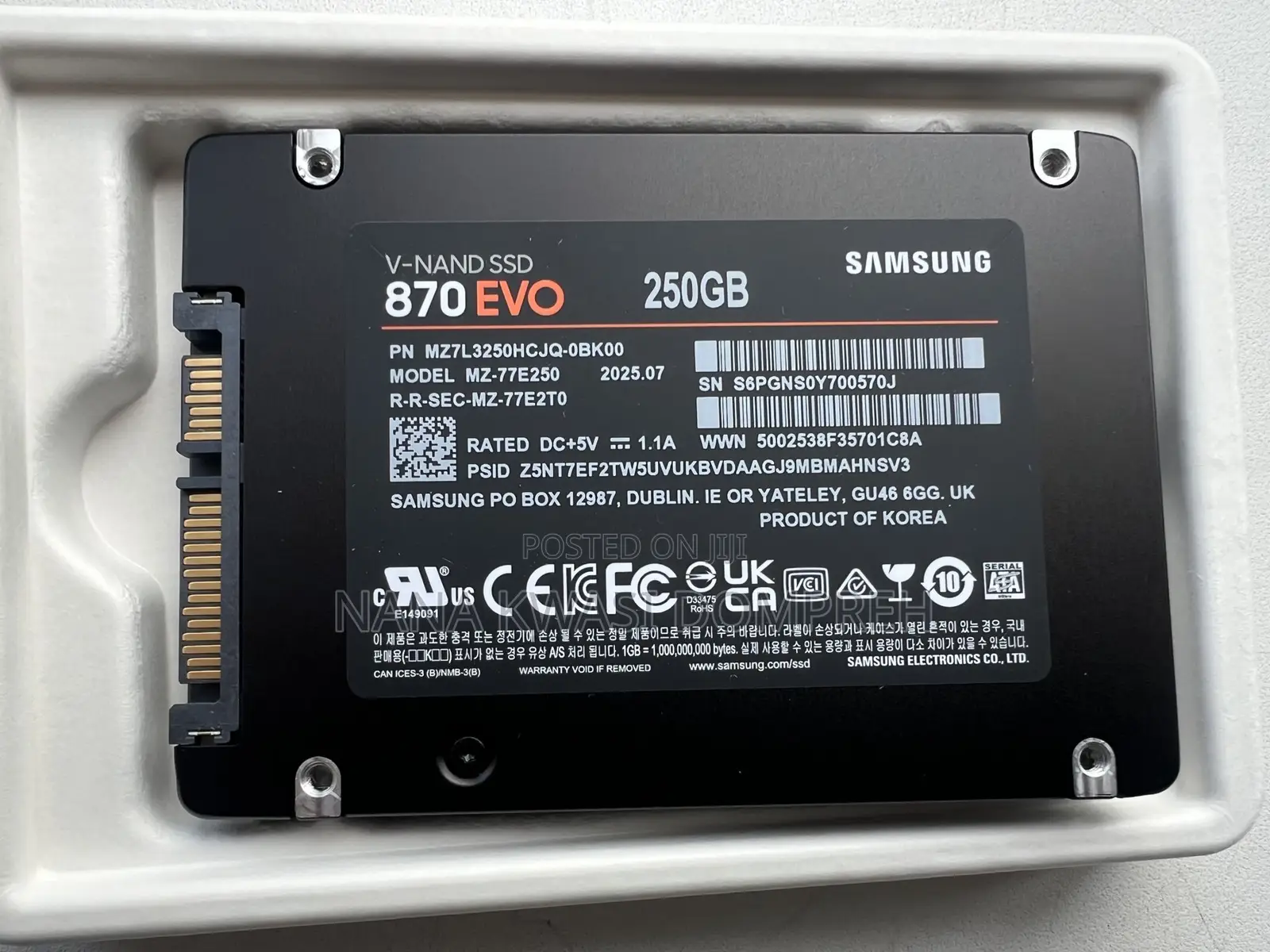 Samsung Ssd 870 Evo 256g