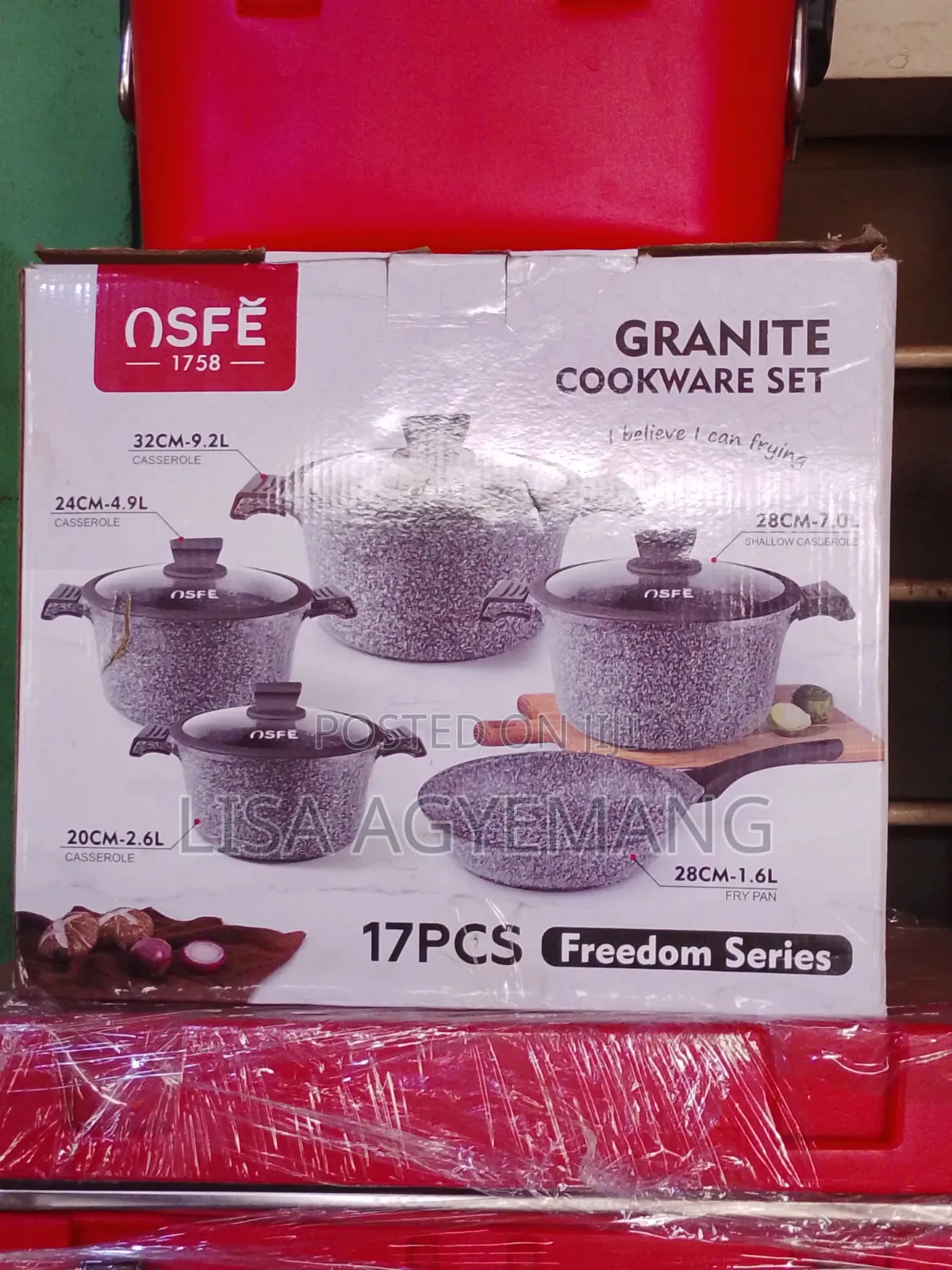 17pcs Granite Cookware Set