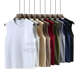 Plain Unisex Cotton T-Shirt and Sleeveless Shirt