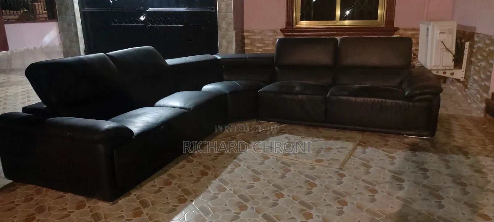 Black Leather Sofa