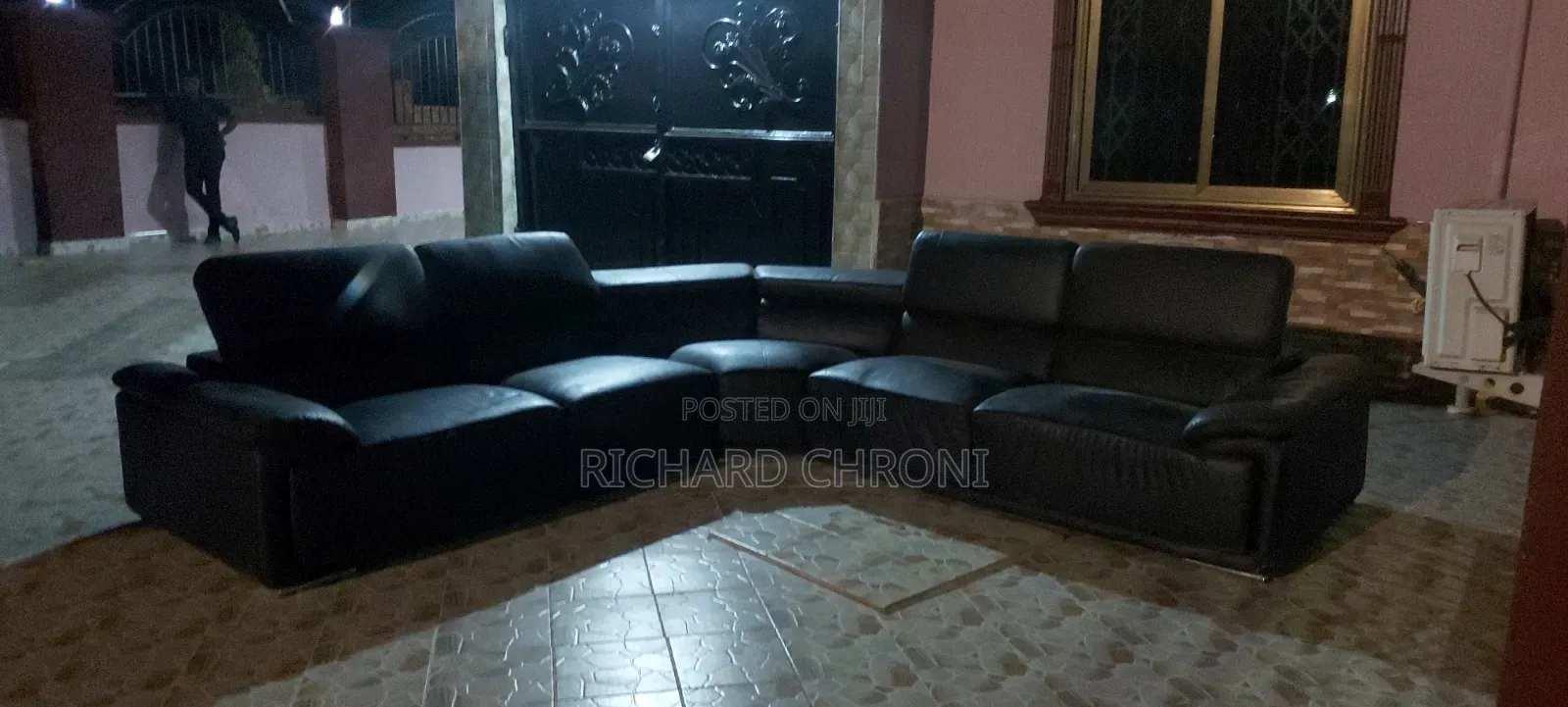 Black Leather Sofa