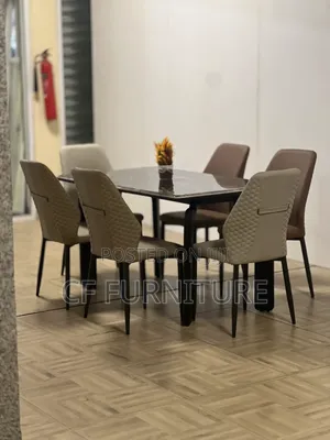 Marble Dining Table Six Chairs