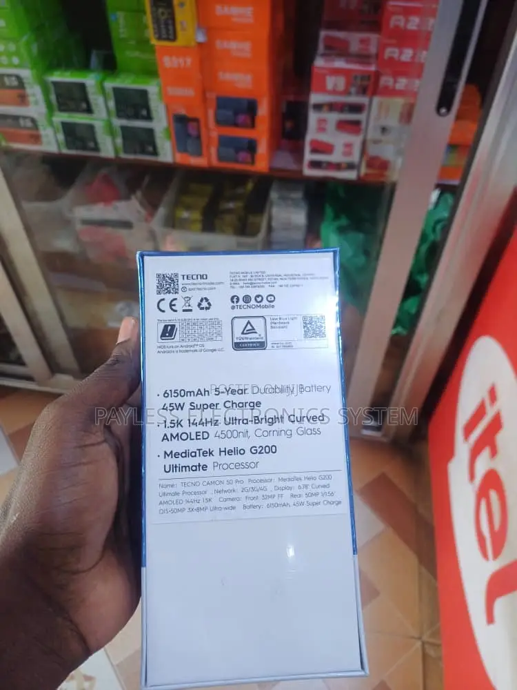New Tecno Camon 50 Pro 256 GB Black