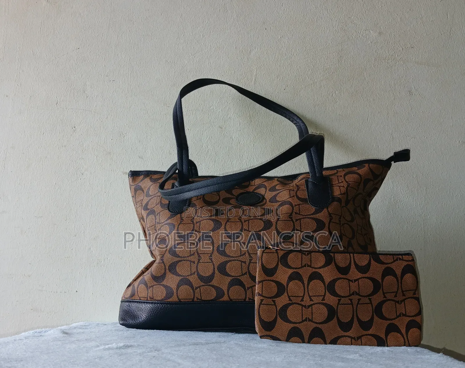 Large 2 in 1 Leather Tote Bag