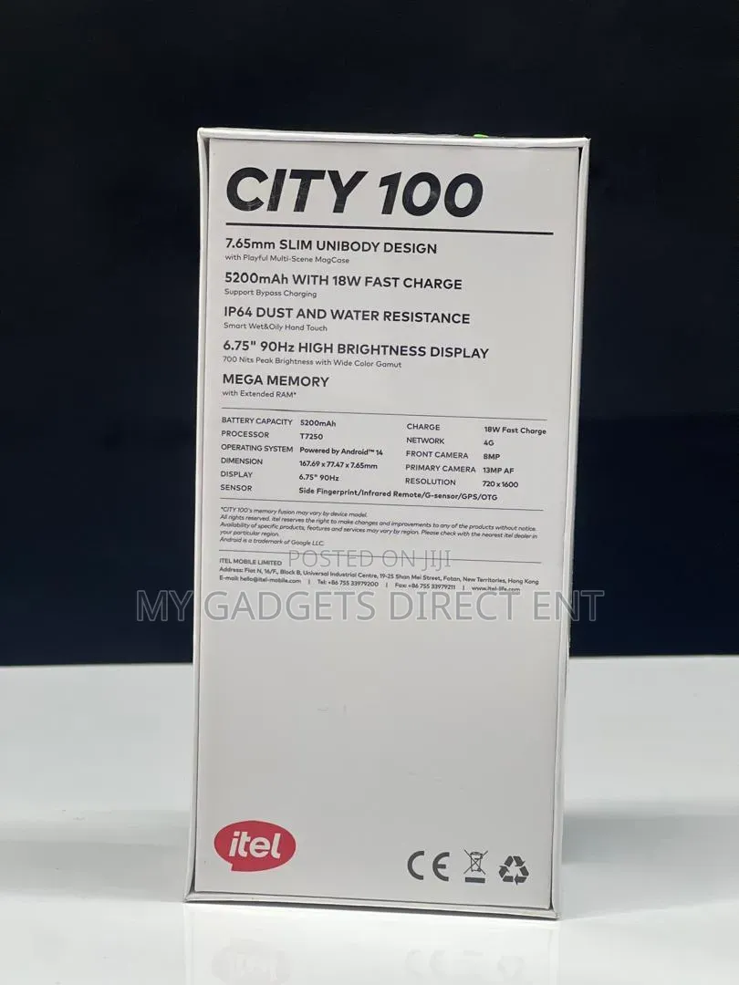 New Itel City 100 128 GB Blue