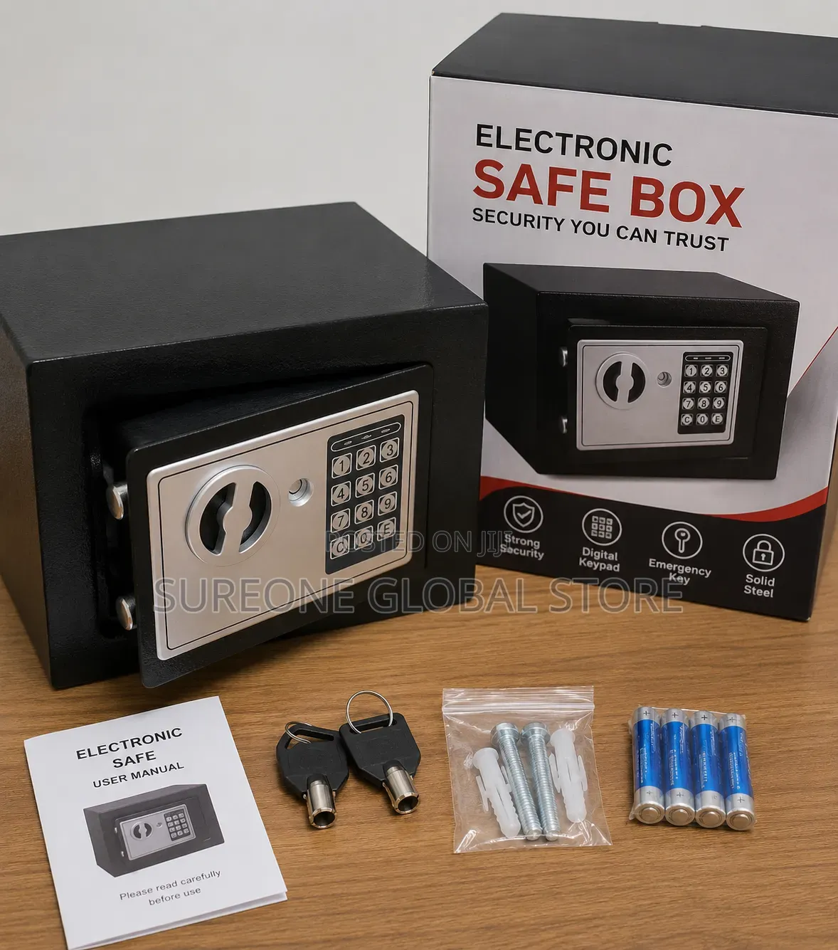 Mini Digital Electronic Safe Box – Secure Cash, Jewelry Documents