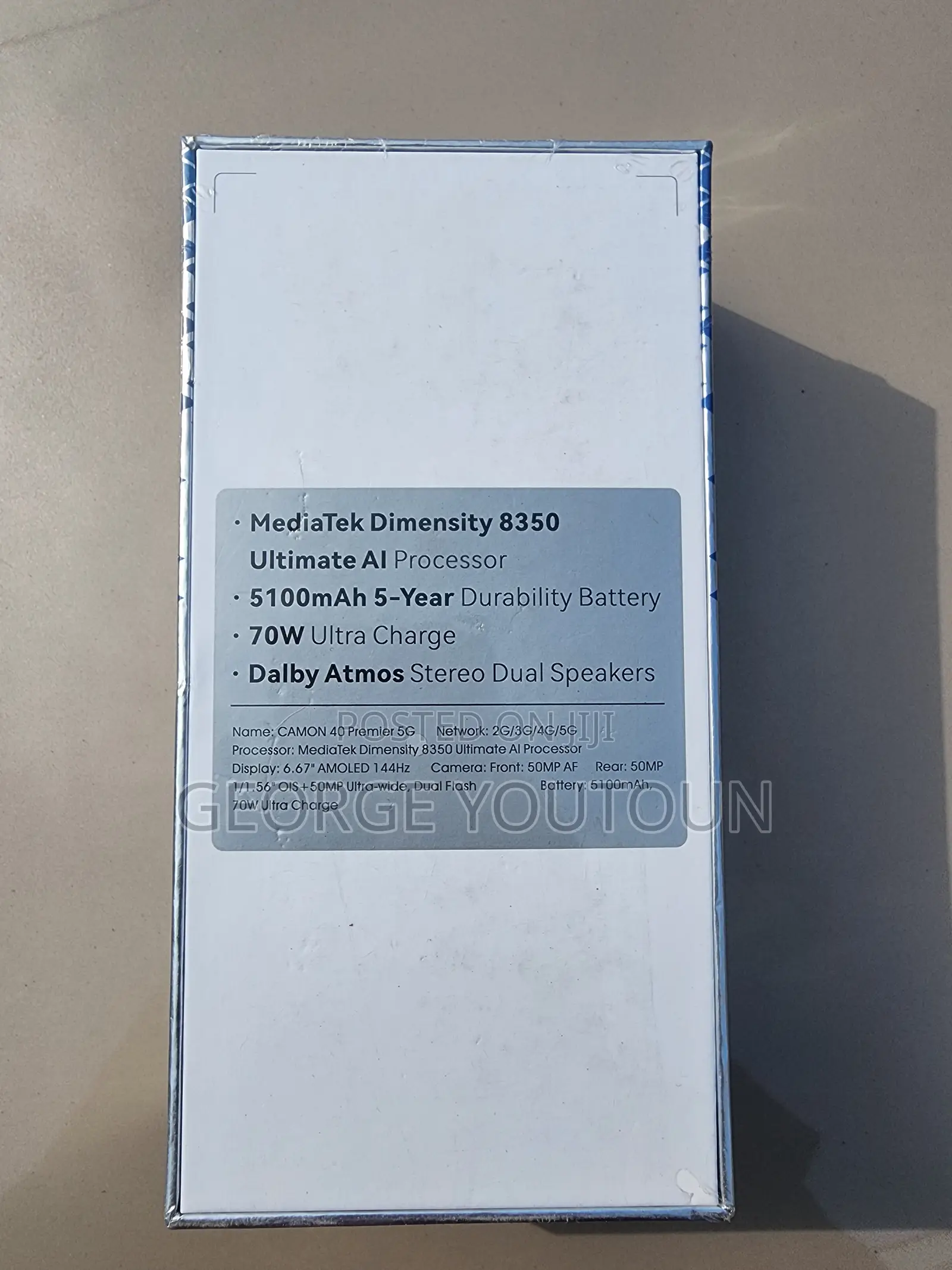 New Tecno Camon 40 Premier 256 GB Black