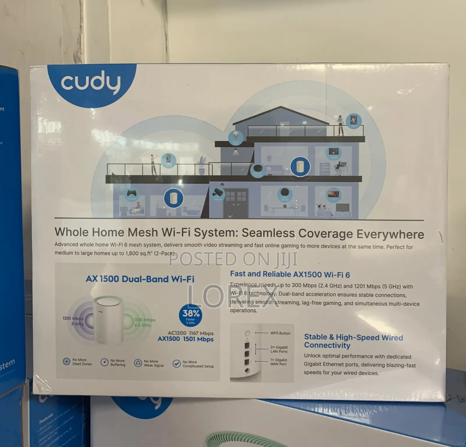 Cudy Dual Band Access Point 2 in 1 Pack Ax1500 Wifi 6 Mesh Wi-Fi