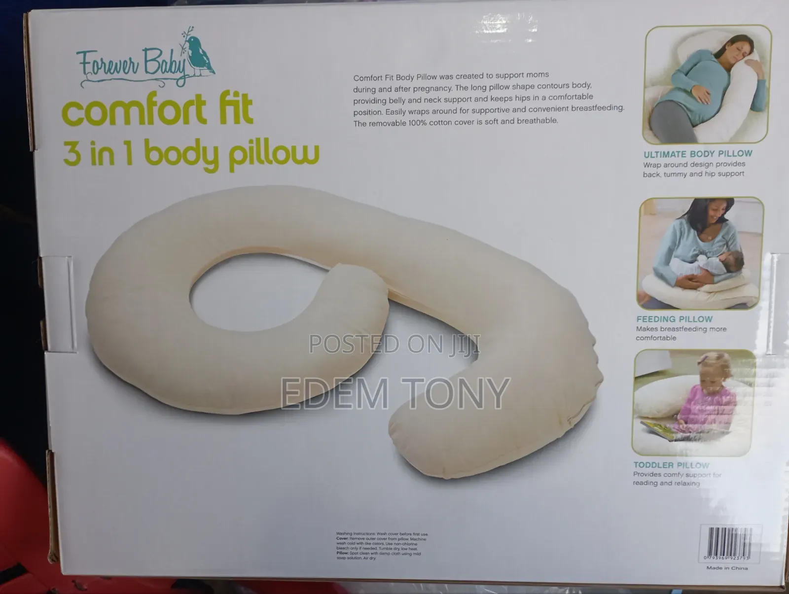 Forever Baby Comfort Fit 3-in-1 Pregnancy Pillow