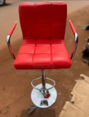 Swivel Stool Red Bar