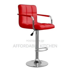 Swivel Stool Red Bar