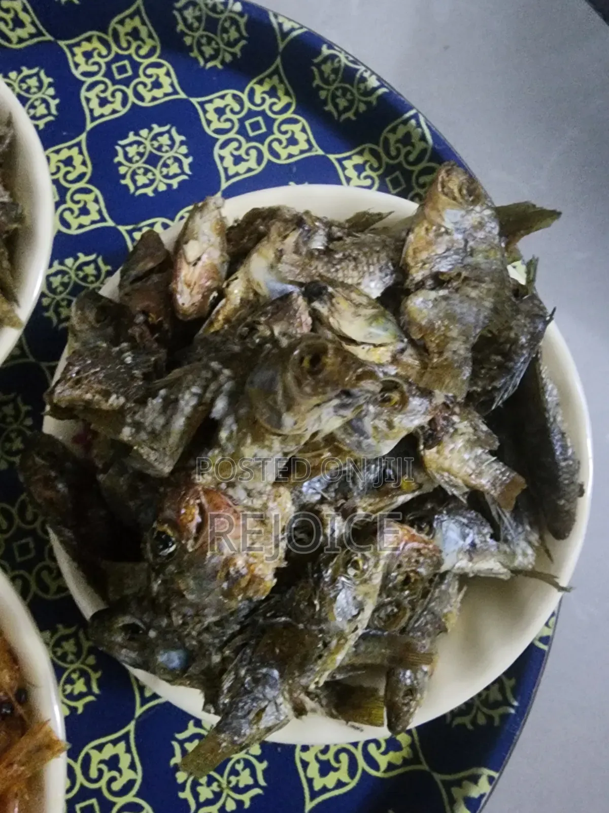 Fried Gborvilolo, Tilapia And Shrimps