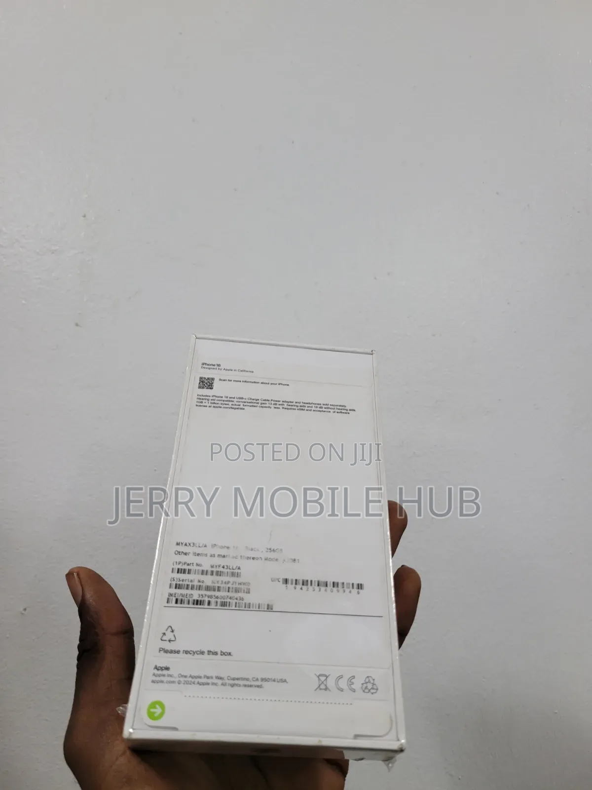 New Apple iPhone 16 256 GB Black