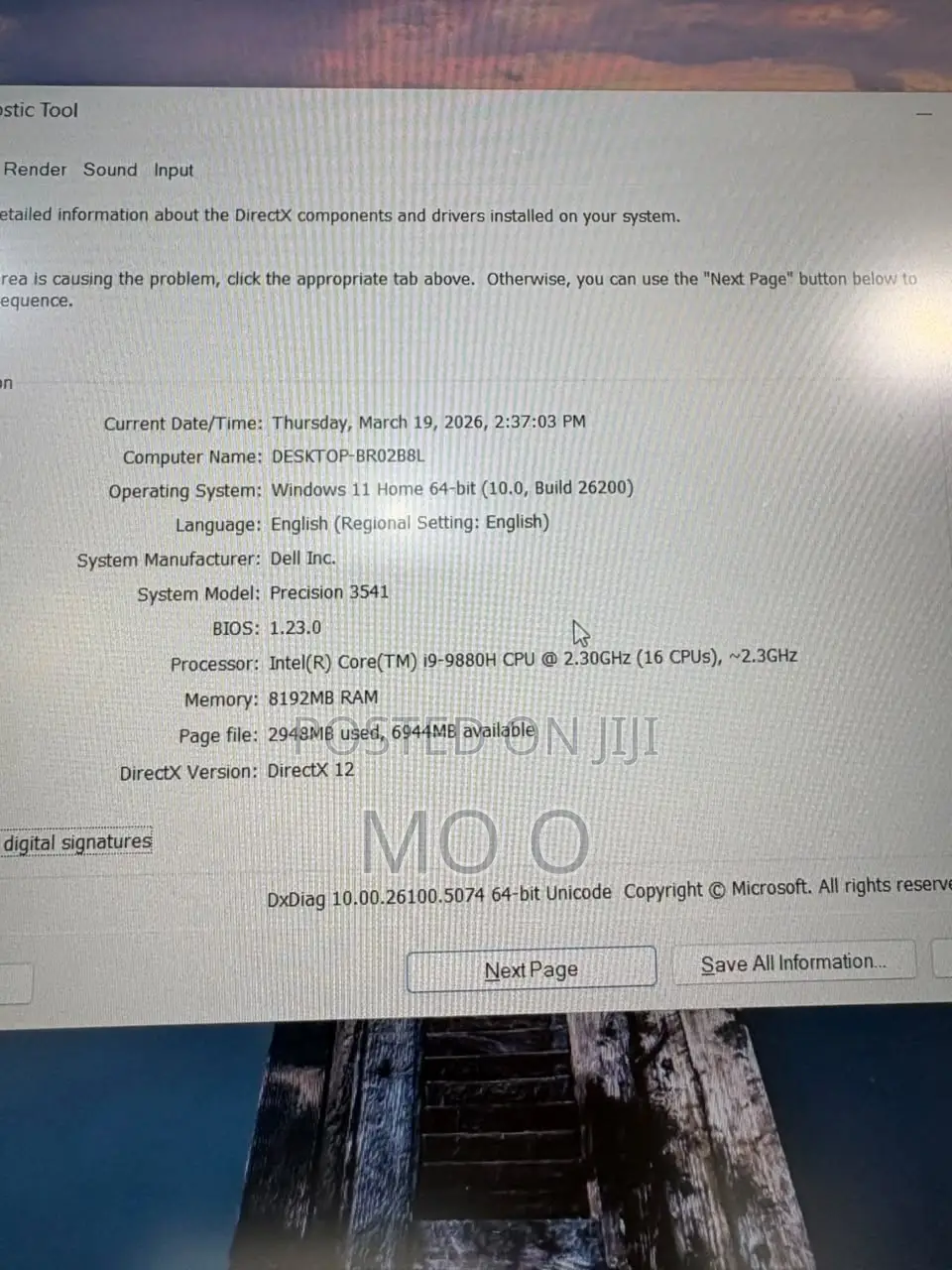 Laptop Dell Precision 15 3541 16GB Intel Core i9 SSD 512GB