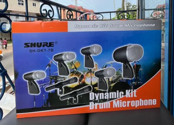 Shure Sh-DKT-7b 7-Piece Dynamic Drum Microphone Kit