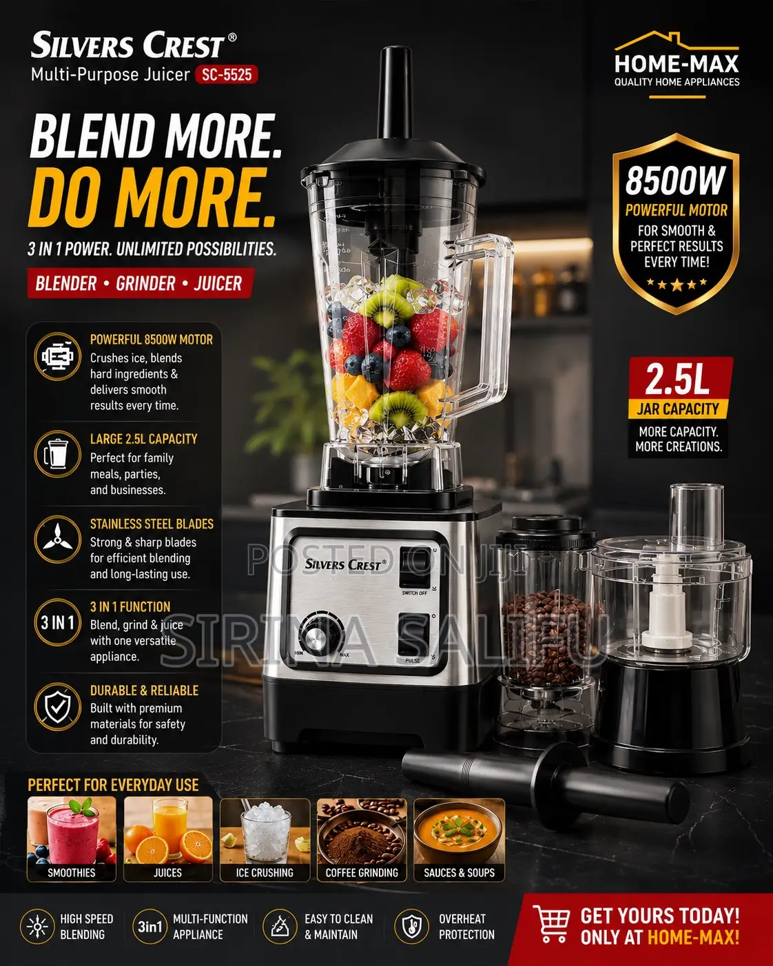 Original Silver Crest 4500w Commercial Blender