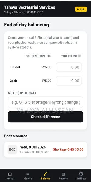 Mobile Money Management App
