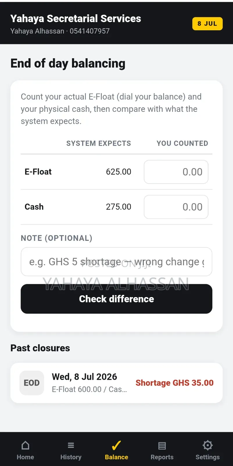 Mobile Money Management App