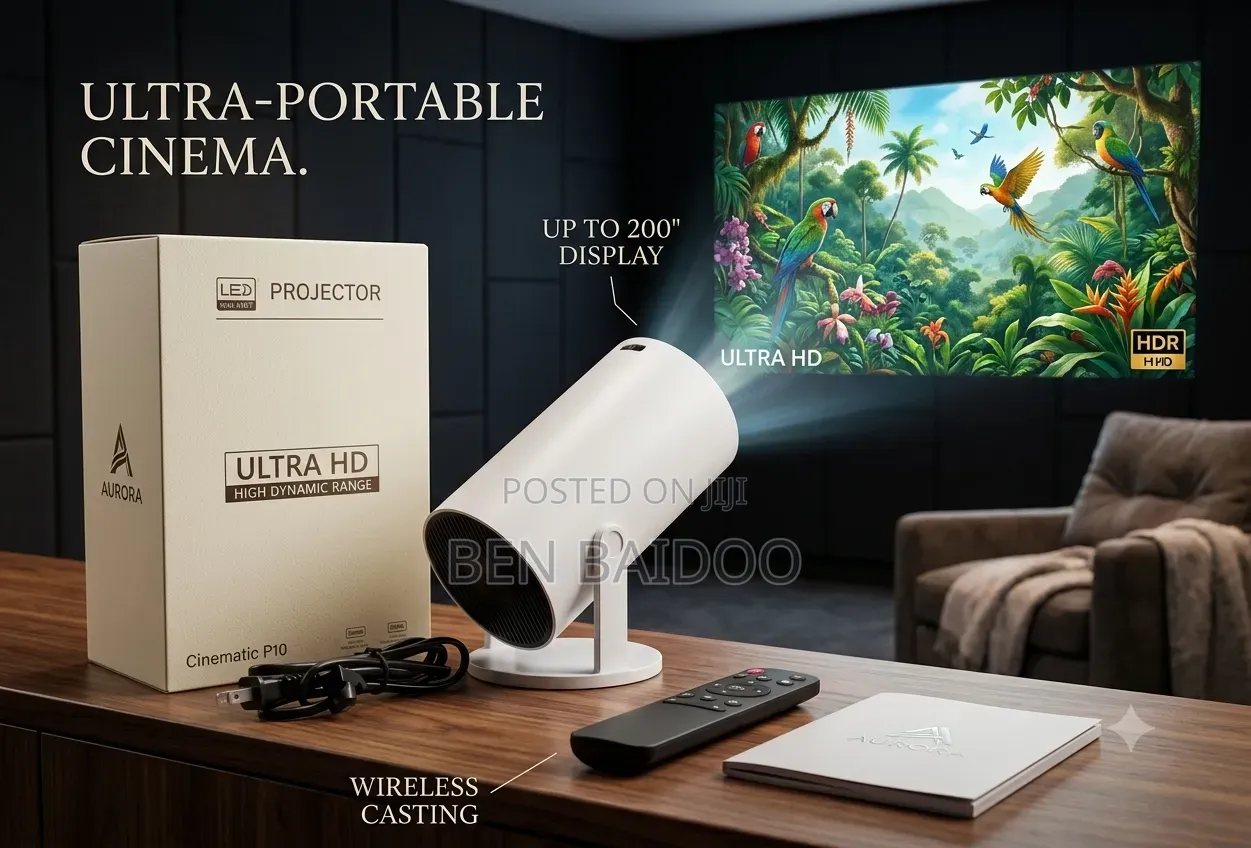 Ultra Hd Smart Projector (Portable Cinema)