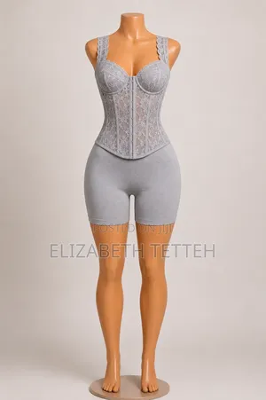 Corset Tops Biker Shorts