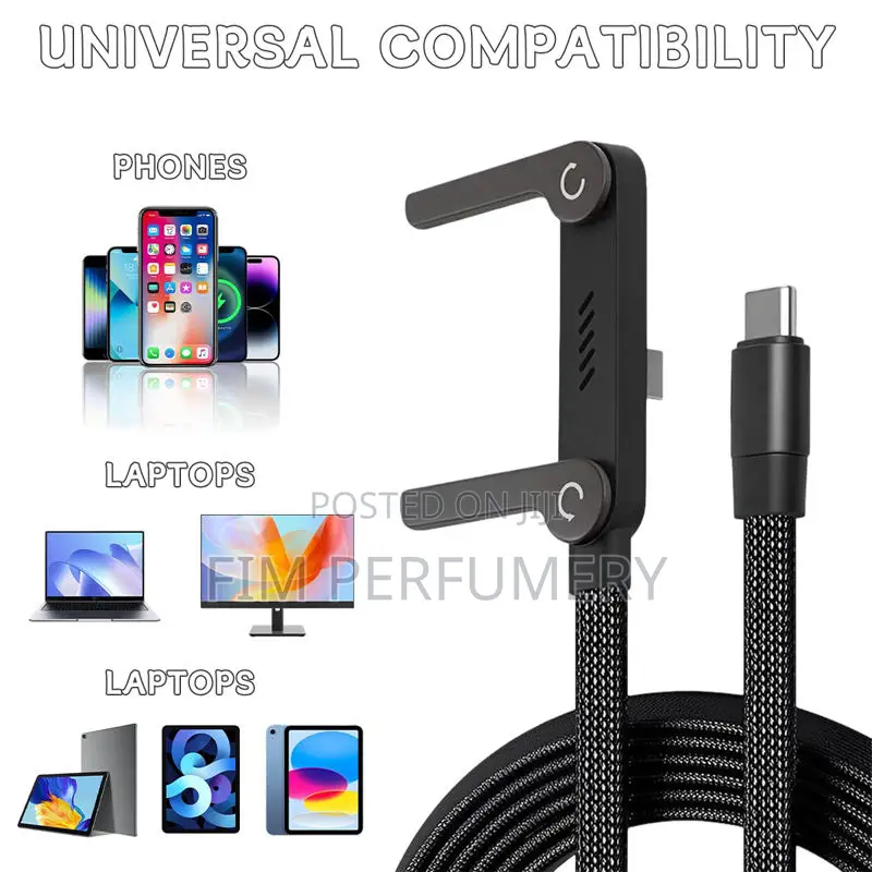 2 in 1 Invisible Holder Charger Cable 240w Fast Charging Cord