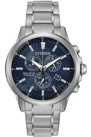 Citizen Eco-Drive Blue Chronograph Titanium Men's Watch At2340-56l