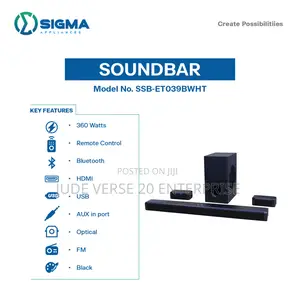 Sigma Soundbar With Rear Speakers and Wireless Subwoofer
