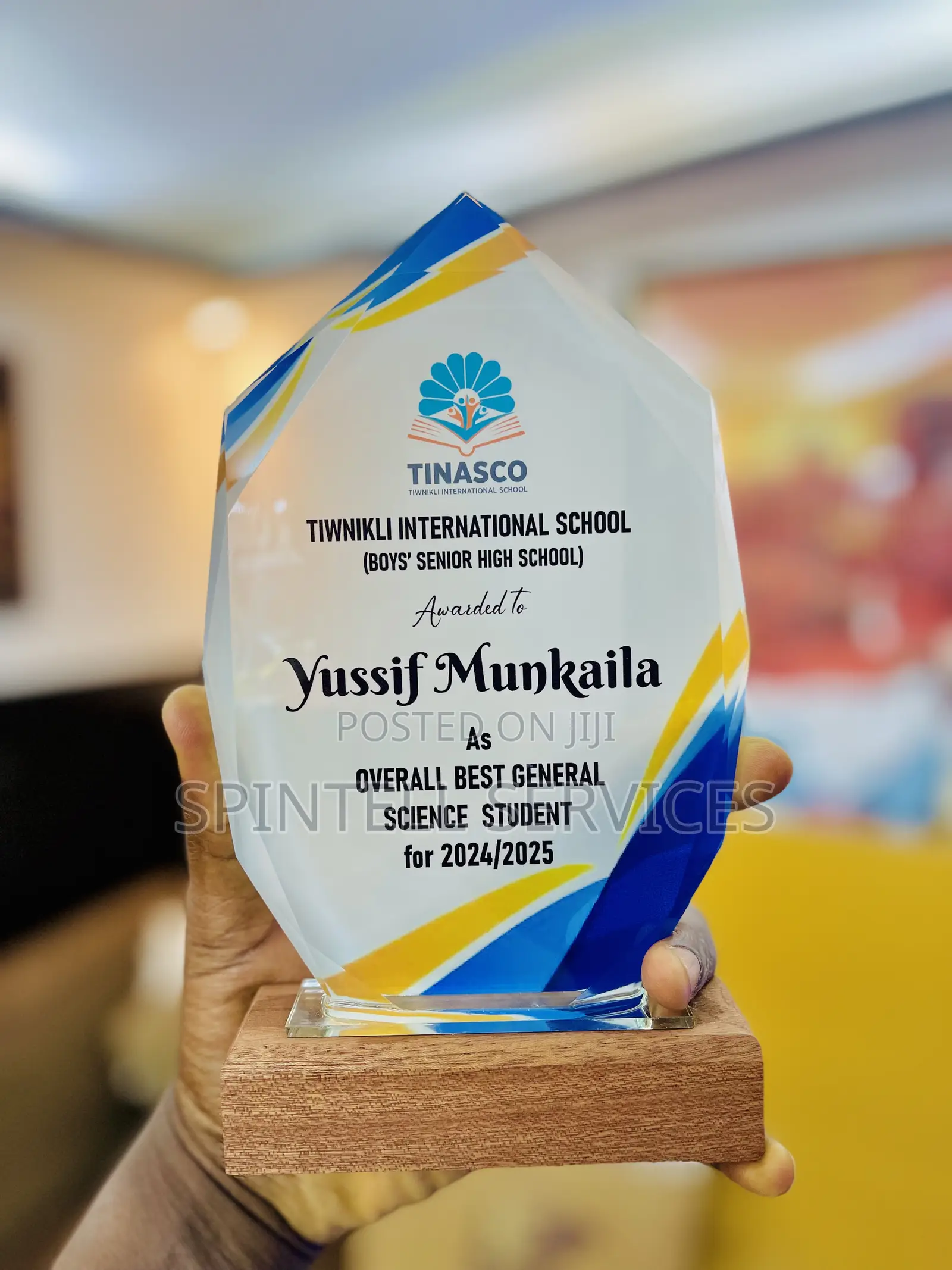 Award Crystal Plaque Citations